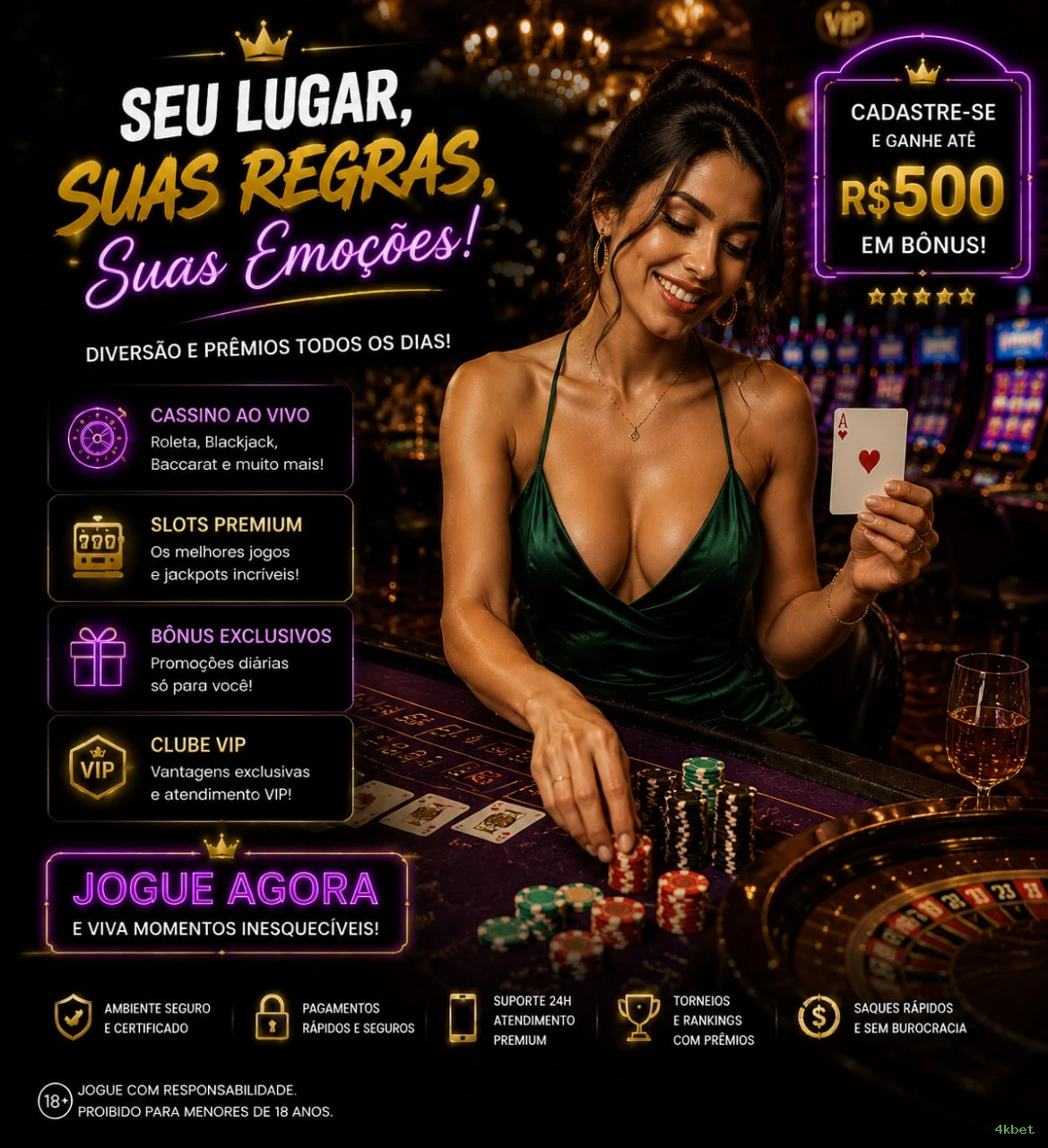 Cadastro rápido e seguro na 4kbet